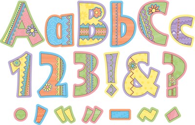 Barker Creek Pink Lemonade  4 Letters and Numbers, Multicolored, 510/Pack (BC3640)