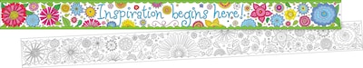 Barker Creek Color Me! In My Garden Double-Sided Border with Quote 2-Pack, 70 Feet/Set (BC3659)
