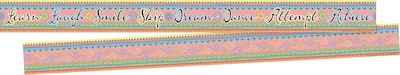 Barker Creek Pink Lemonade Double-Sided Border with Motivational Words 2-Pack, 70 Feet/Set (BC3686)