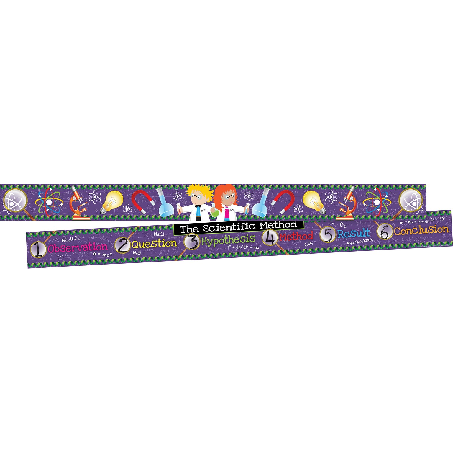 Barker Creek Double-Sided Border with Scientific Method, 35 x 3, Science, 24/Pack (BC3689)