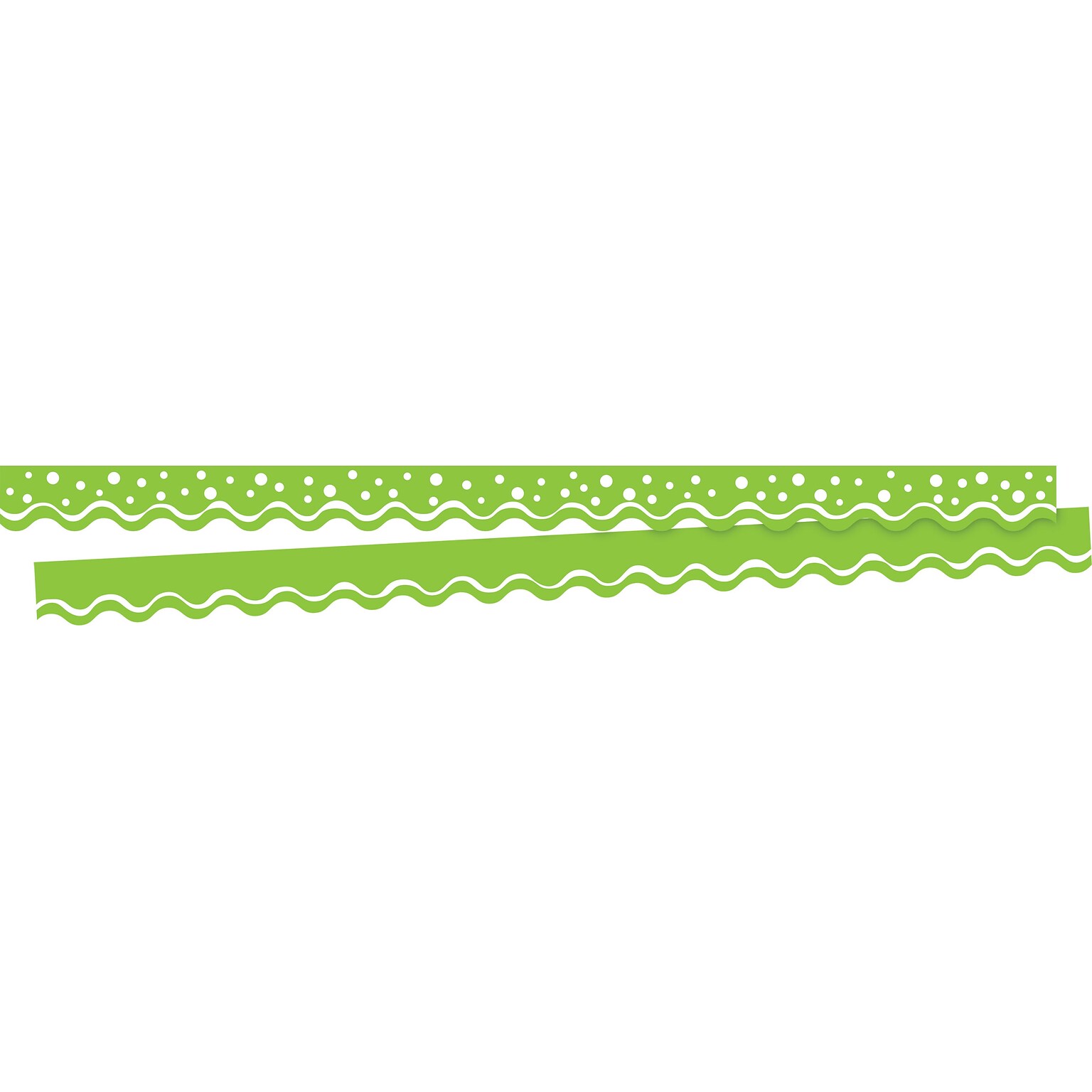 Barker Creek Double-Sided Scalloped Border, 36 x 2.25, Happy Lime, 26/Pack (BC3707)