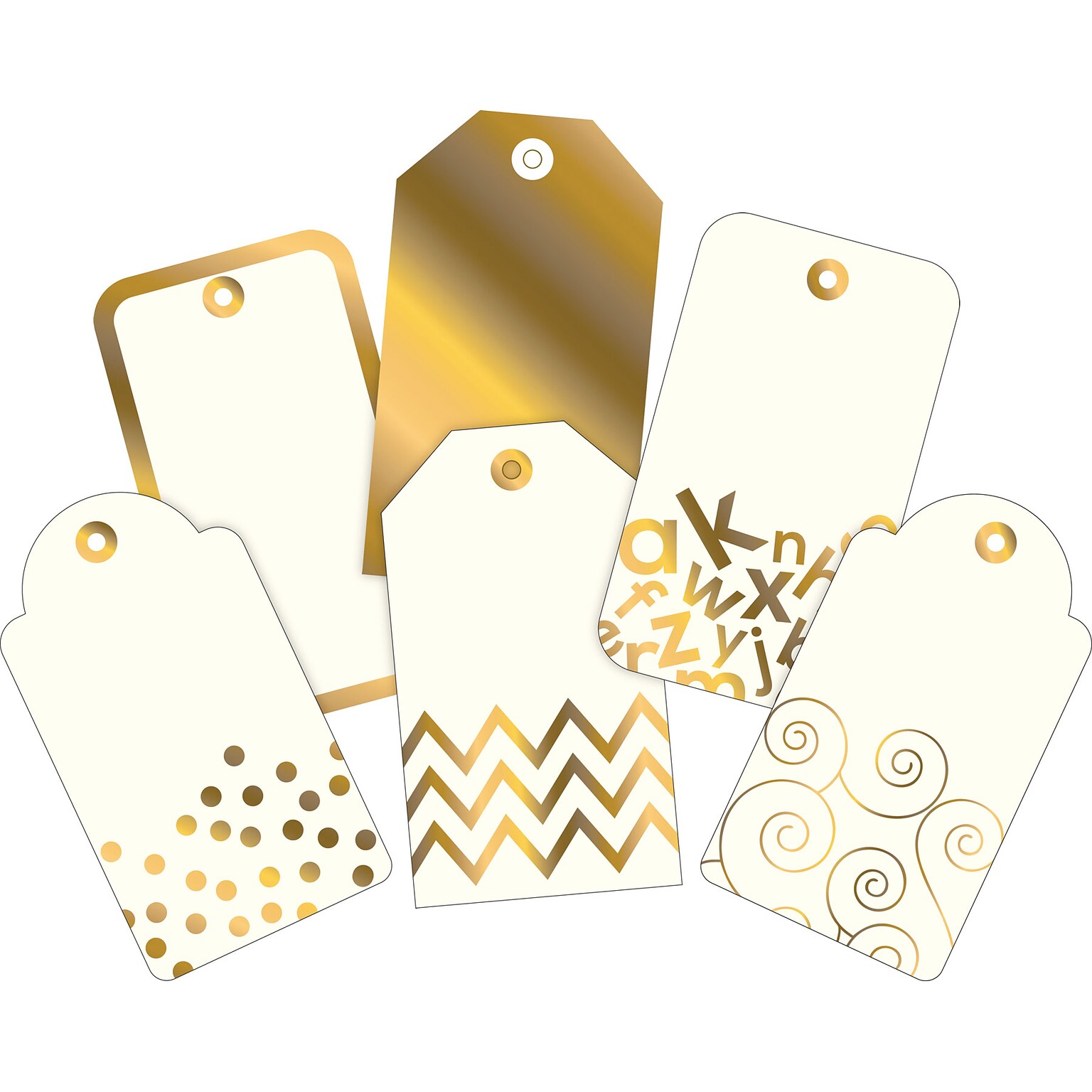 Barker Creek 24k Gold Foil Accent 2-Pack, 72 Pieces/Set (BC3719)
