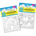 Barker Creek Color Me! Garden & City Double Sided Accent 2-Pack (2 designs), 72 Pieces/Set (BC3720)