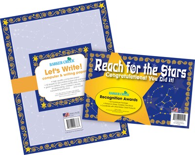 Barker Creek Reach for the Stars Award & Computer Paper Set, 80/Set (BCP3724)