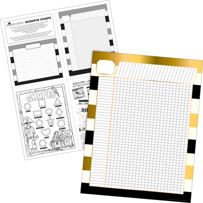 Barker Creek Elementary-Middle School Incentive Chart Set, 17" x 22", Multicolored, 4/Set (BC3735)