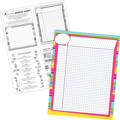Barker Creek Elementary-Middle School Incentive Chart Set, 17" x 22", Multicolored, 4/Set (BC3735)