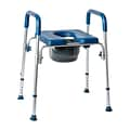 Flash Furniture Hercules Shower Commode Chair with Safety Rail, Blue (DCHY6458LBL)