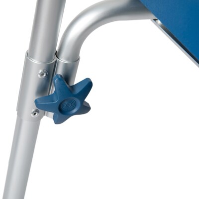 Flash Furniture Hercules Shower Commode Chair with Safety Rail, Blue (DCHY6458LBL)