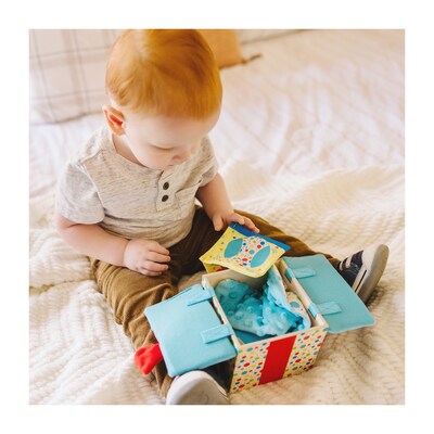 Melissa & Doug Wooden Surprise Gift Box Infant Toy, 5 Pieces