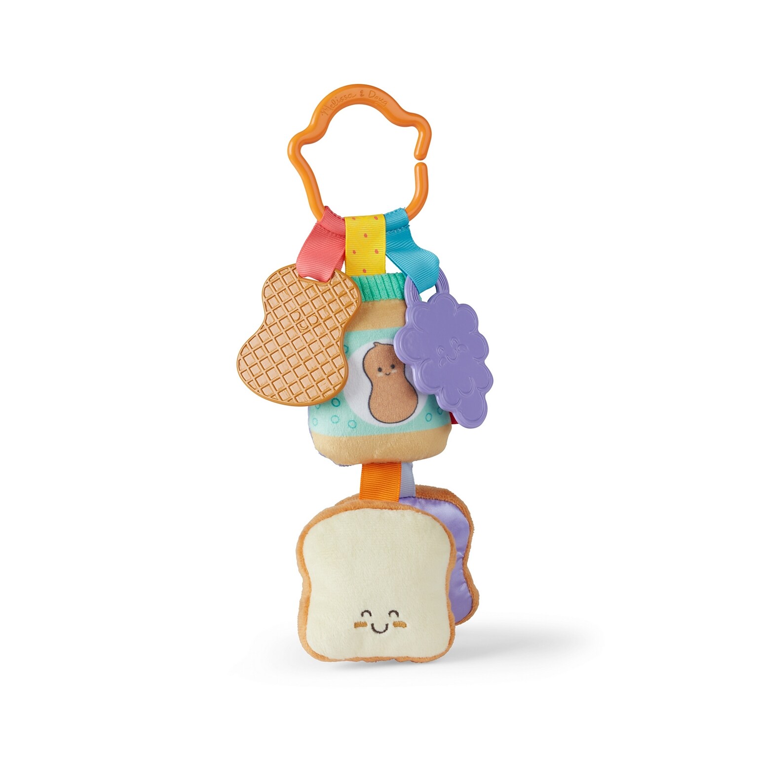 Melissa & Doug Multi-Sensory PB&J Take-Along Clip-On Infant Toy