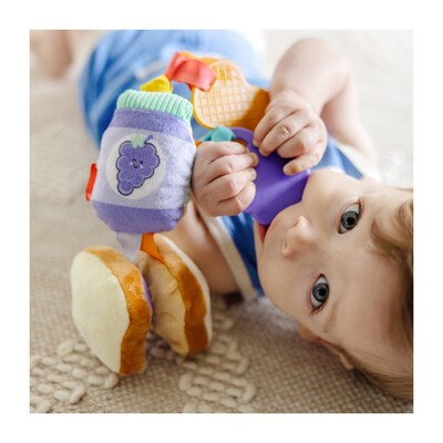 Melissa & Doug Multi-Sensory PB&J Take-Along Clip-On Infant Toy