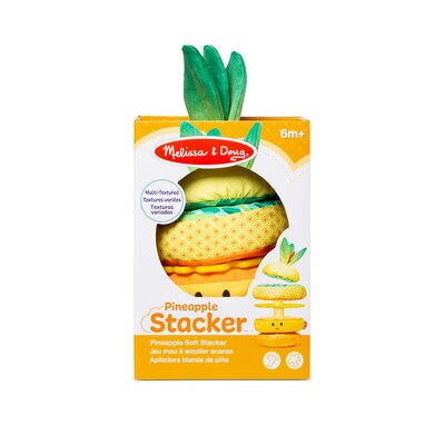 Melissa & Doug Multi-Sensory Pineapple Soft Stacker Infant Toy