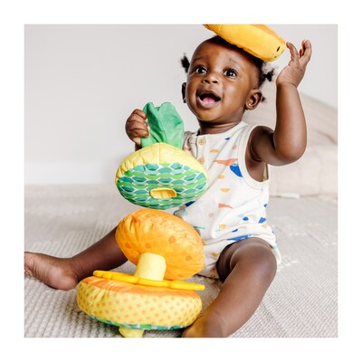 Melissa & Doug Multi-Sensory Pineapple Soft Stacker Infant Toy