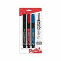 Pentel Opaque Paint Markers, Bullet Tip, Assorted, 3/Pack (MMP20BP3M)