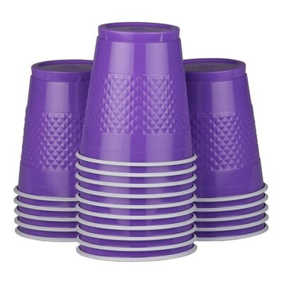 JAM PAPER Party Supply Assortment, Purple, Plates, Napkins, Cups & Tablecloth, 6/Pack (255PPPURPS)