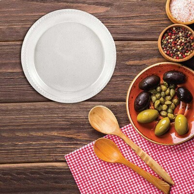 JAM Paper 9" Plastic Plates, Clear, 20 Plates/Pack (9255320679S)