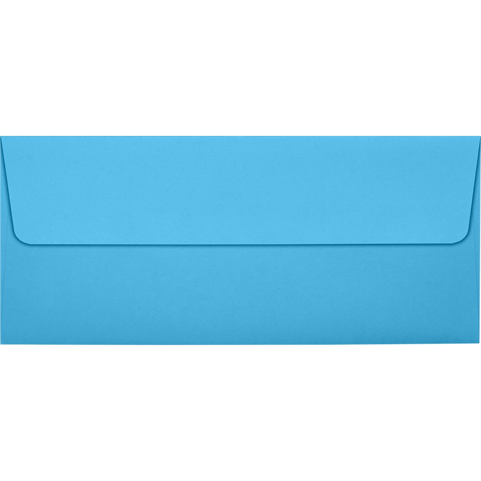 JAM Paper #10 Square Flap Envelopes, Peel & Press, 60lb, 4 1/8 x 9 1/2, Bright Blue, 250 Pack (5360-13-250)