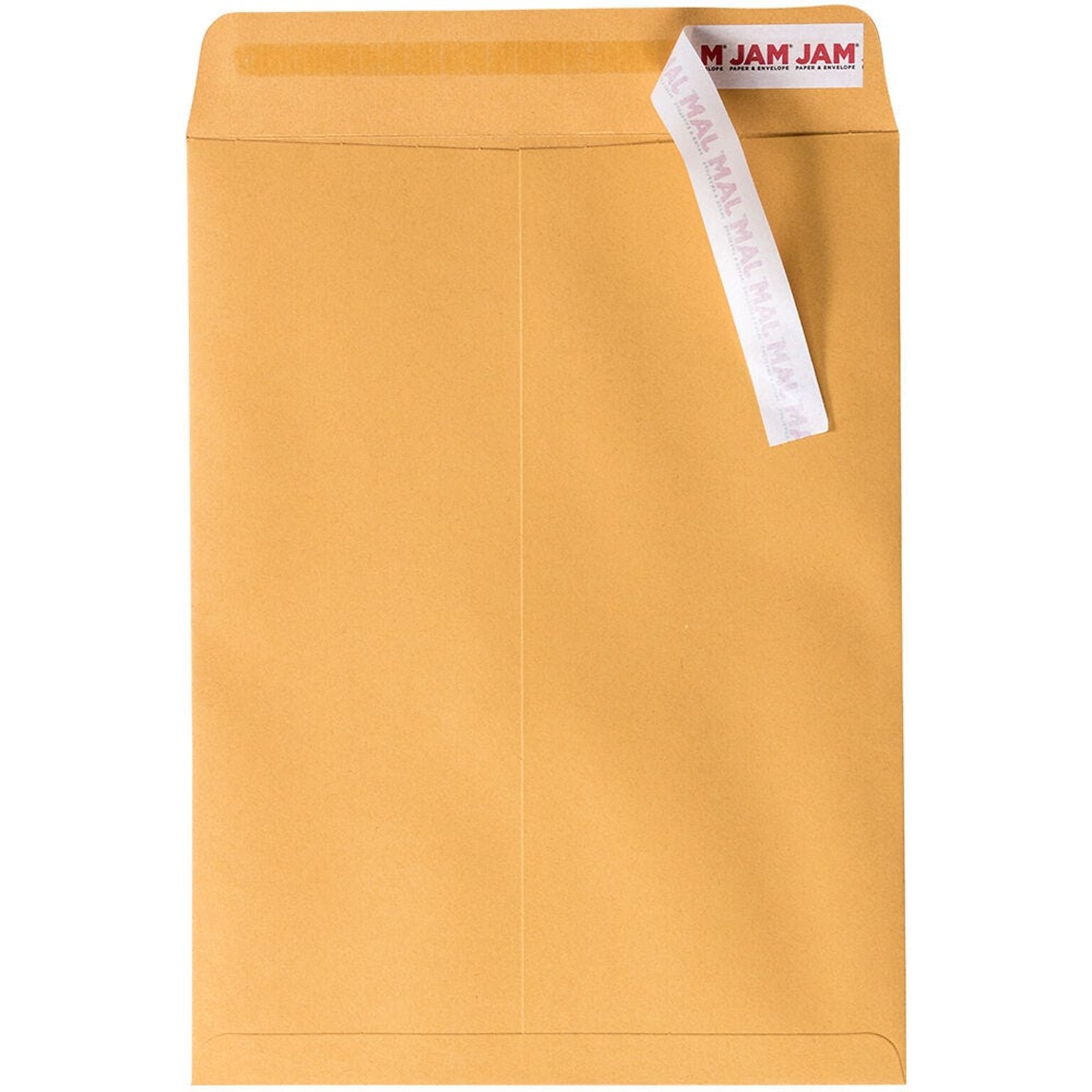 JAM Paper Open End Envelopes, Peel & Seal, 9 x 12, Brown Kraft, 250 Pack (75456-250)