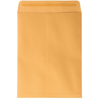 JAM Paper Open End Envelopes, Peel & Seal, 9 x 12, Brown Kraft, 250 Pack (75456-250)