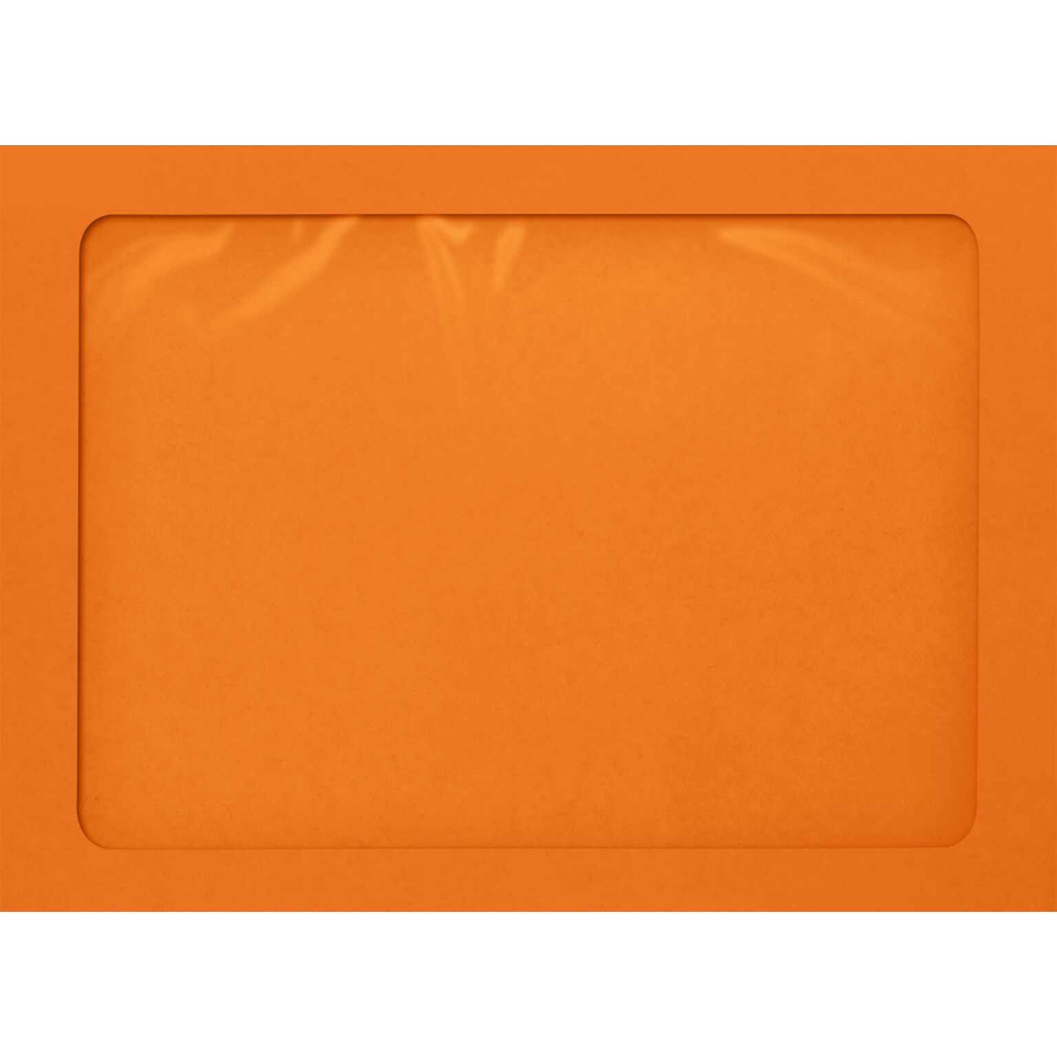 JAM Paper A7 Full Face Window Envelopes, Peel & Press, 5 1/4 x 7 1/4, Mandar,Orange, 50 Pack (A7FFW-55-50)