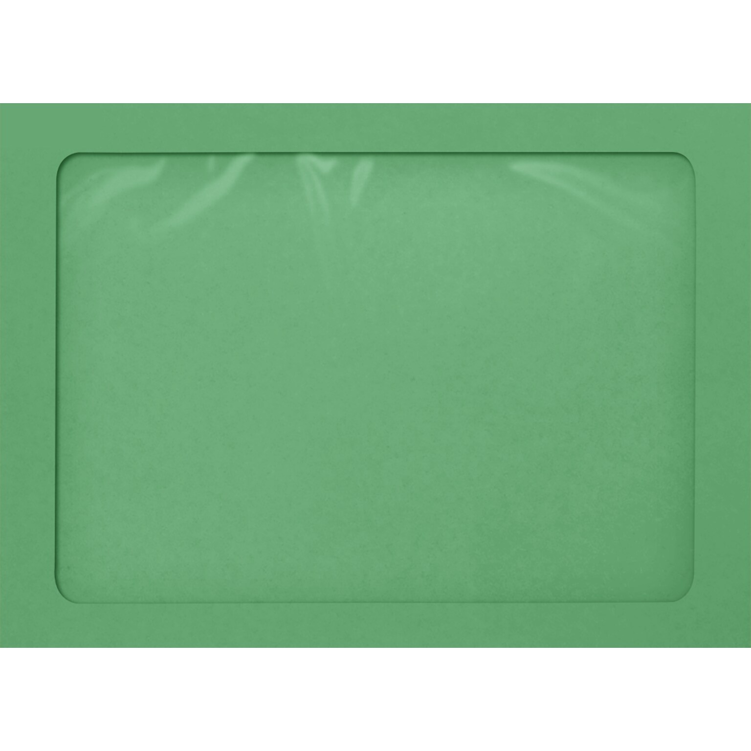 JAM Paper A7 Full Face Window Envelopes, Peel & Press, 5 1/4 x 7 1/4, Holiday Green, 50 Pack (A7FFW-L17-50)