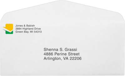 JAM Paper #10 Regular Envelopes, 4 1/8 x 9 1/2, 24lb, Bright White, 250 Pack (43687-250)
