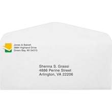JAM Paper #10 Regular Envelopes, 4 1/8 x 9 1/2,  Bright White, 50 Pack (43687-50)
