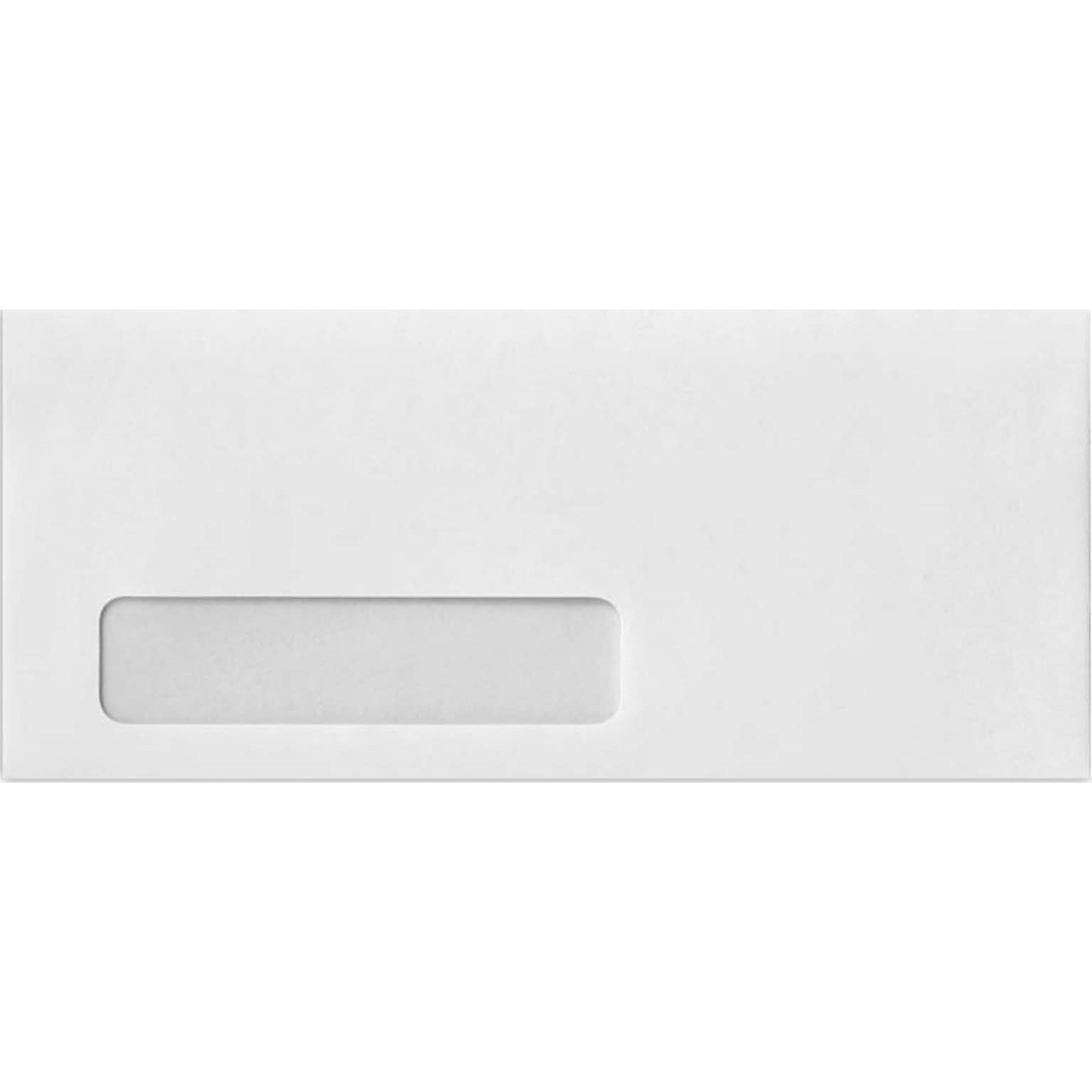 JAM Paper #10 Window Envelopes, Press & Seal, 4 1/8 x 9 1/2, White, 250 Pack (75761-250)