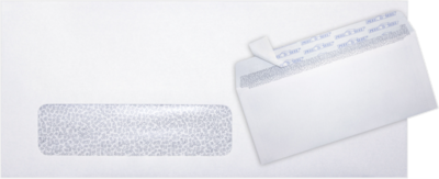 JAM Paper #10 Window Envelopes, Peel & Seal, Security Tint, 4 1/8 x 9 1/2, White, 1000 Pack (61597-1
