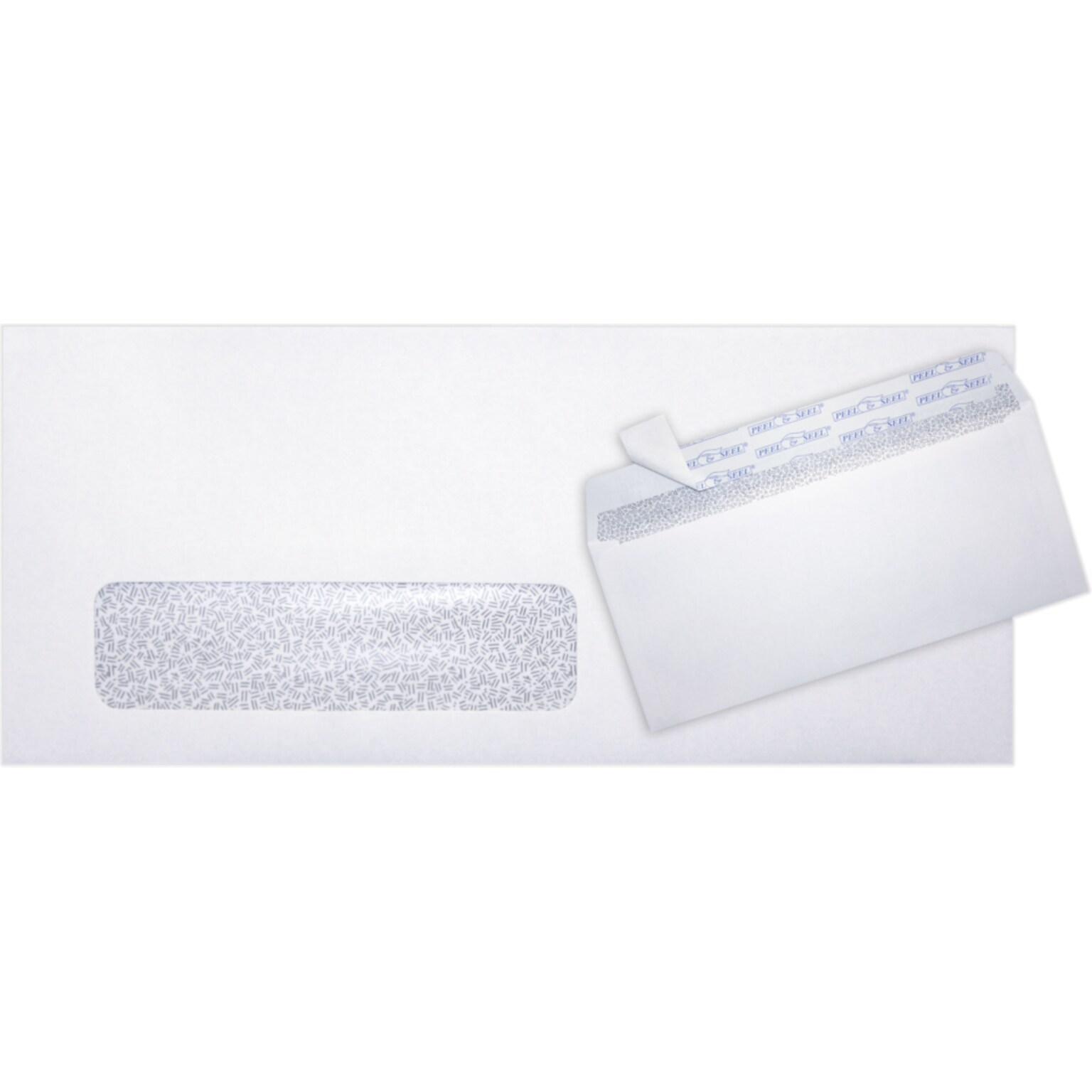 JAM Paper #10 Window Envelopes, Peel & Seal, Security Tint, 4 1/8 x 9 1/2, White, 250 Pack (61597-250)