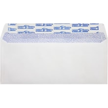 JAM Paper #10 Regular Envelopes, Peel & Seal, Security Tint, 4 1/8 x 9 1/2, White, 250 Pack (75747-2
