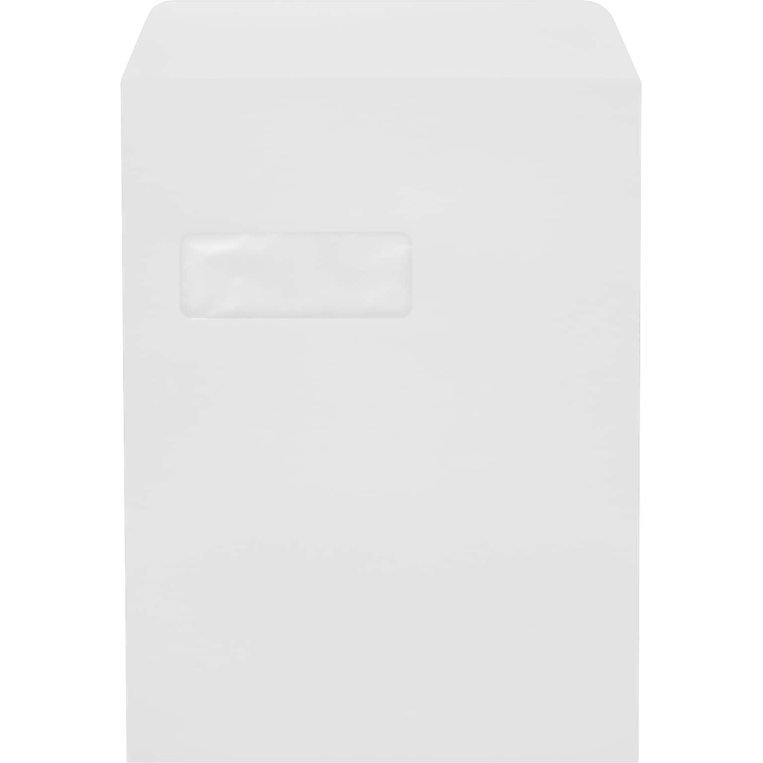 JAM Paper 9 x 12 Open End Window Envelopes, 28lb, White, 1000 Pack (1590PS-1M)