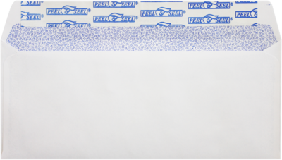 JAM Paper #10 Regular Envelopes, Peel & Press, Security Tint, 24lb, 4 1/8 x 9 1/2, White Wove, 1000