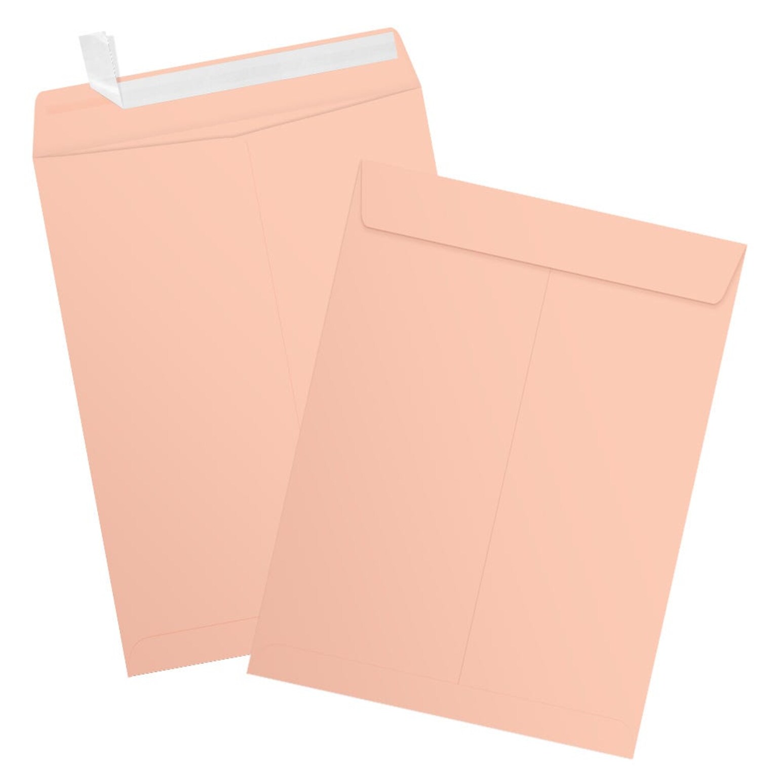 JAM Paper 9 x 12 Open End Envelopes, Blush Pink, 50 Pack (4894-114-50)