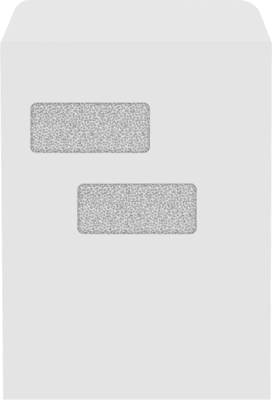 JAM Paper 9 x 12 Open End Double Window Envelopes, Security Tint, 28lb, White, 250 Pack (912DW-28WST