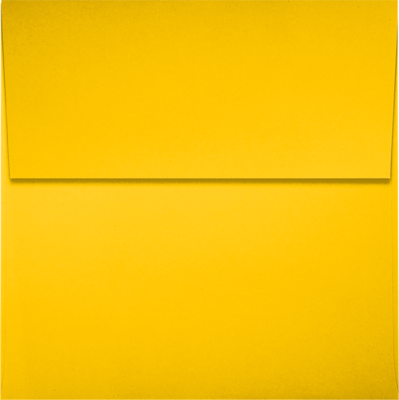 JAM Paper Square Envelopes, Peel & Press, 3 1/4 x 3 1/4, Sunflower Yellow, 250 Pack (8503-84-250)
