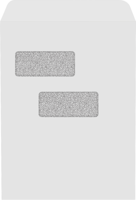 JAM Paper 9 x 12 Open End Double Window Envelopes, Security Tint, 28lb, White, 50 Pack (912DW-28WST-