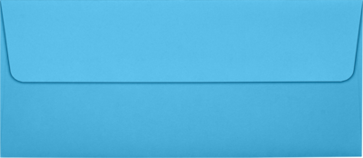 JAM Paper #10 Square Flap Envelopes, Peel & Press, 60lb, 4 1/8 x 9 1/2, Bright Blue, 50 Pack (5360-1