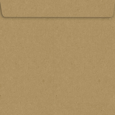 JAM Paper 7 1/2 x 7 1/2 Square Envelopes ,Grocery Bag, 50 Pack, Brown (8555-GB-50)