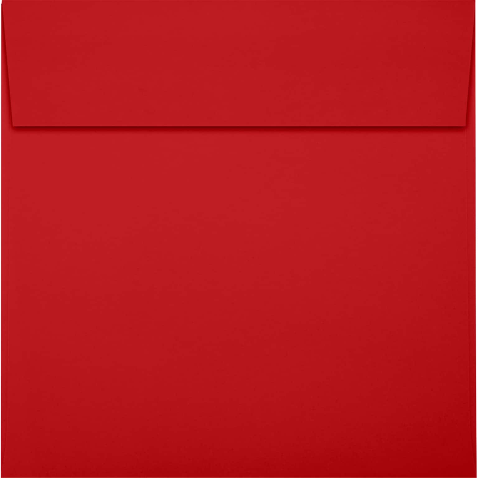 JAM Paper Square Envelopes, Holiday Red, 6 1/4 x 6 1/4 , 50/Pack (8530-20-50)