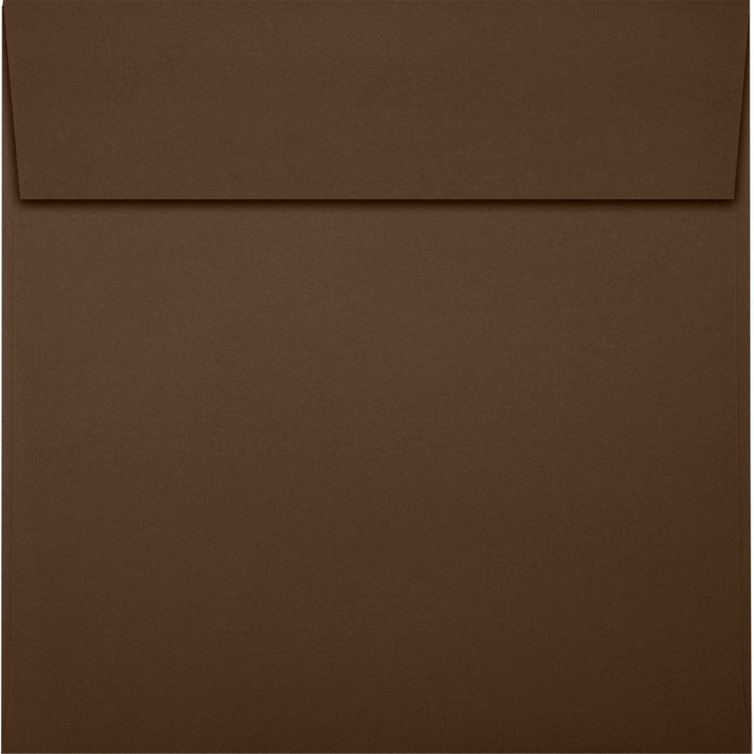 JAM Paper Square Envelopes, Peel & Press, Chocolate, 6 x 6, 500 Pack (8525-25-500)