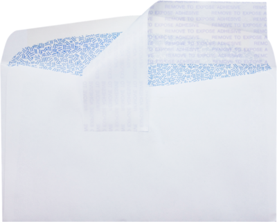JAM Paper #6 3/4 Regular Envelopes, 3 5/8 x 6 1/2,  White w/ Sec Tint, P&S, 500/Pack (72634-500)