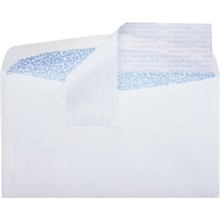 JAM Paper #6 3/4 Regular Envelopes, 3 5/8 x 6 1/2,  White w/ Sec Tint, P&S, 250/Pack (72634-250)