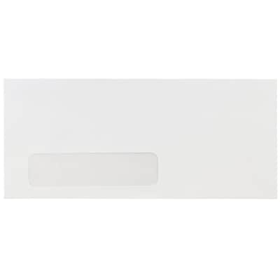 JAM Paper #10 Window Envelopes, 4 1/8 x 9 1/2,  Bright White, 1000/Pack (43703-1M)