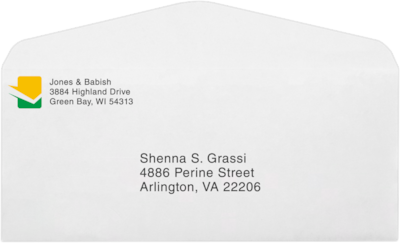 JAM Paper #10 Regular Envelopes, 4 1/8 x 9 1/2,  Bright White, 1000/Pack, 43687-1M (43687-1M)