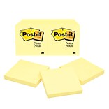 Post-It Notes 3 x 3 Canary Yellow, 100 Sheets/Pad, 12 Pads/Pack (65412VALOTB)