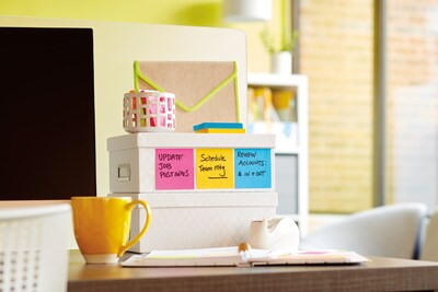 Post-it® Super Sticky Notes, 3" x 3", Marrakesh and Rio de Janeiro Collections, 45 Sheets/Pad, 15 Pads/Pack (654-15SSMULTI)