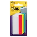 Post-it® Tabs, 3 Wide, Solid, Assorted Colors, 24 Tabs/Pack (686-ALYR3IN)