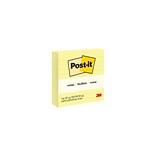 Post-it® Notes, 4 x 4, Canary Yellow, Lined, 300 Sheets/Pad, 1 Pad/Pack (675-YL)