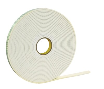 3M™ Double Sided Polyethylene Foam Tape, 1 x  5 yds., White (4466)